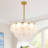 8-lights Dimmable Tiered Glass Chandelier