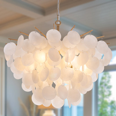 Luminaire lustre 6 lumières de style côtier moderne Maymie