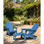 Chaises Adirondack pliantes toutes saisons avec repose-pieds, dossier réglable et 1 porte-gobelet pour l'extérieur-1390762682
