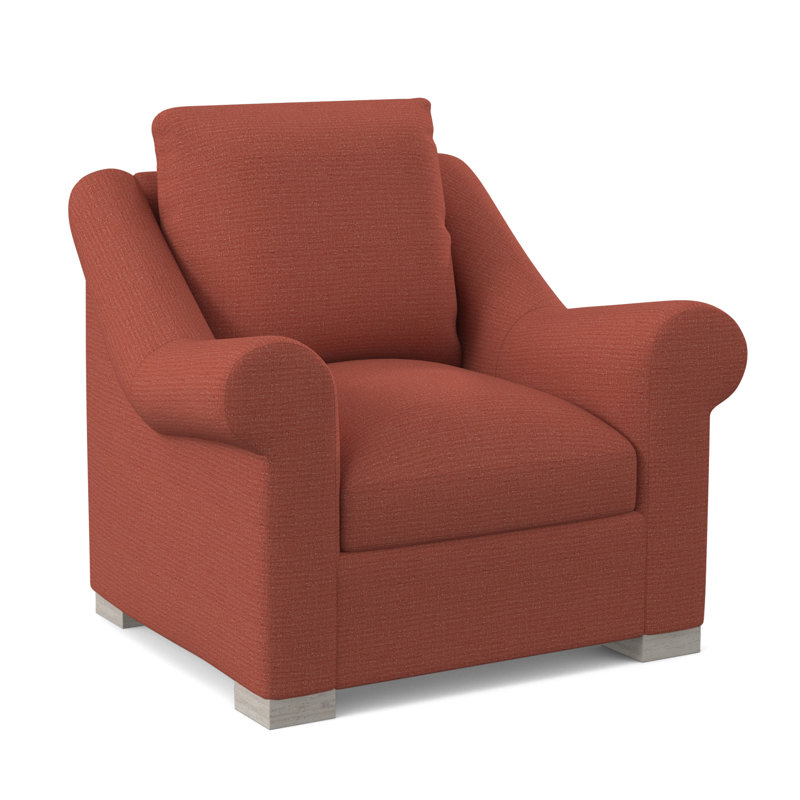 Chaise Canyon, Mélange de polyester rouge à lèvres Margaret, Bisque
