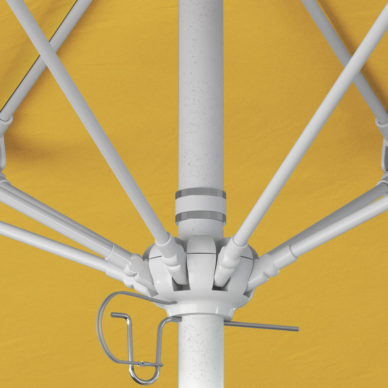 Parasol de marché commercial en aluminium 9 pi avec alvéolaire en oléfine, Performance citron