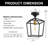 1-Light Lantern Semi Flush Mount