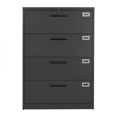 4 Drawers Metal File Cabinet, Vertical Filing Cabinet with Lock and Adjustable Hanging Rod, Tall Filing Storage Cabinets for Home and Office Fit Lette by Ivy Bronx