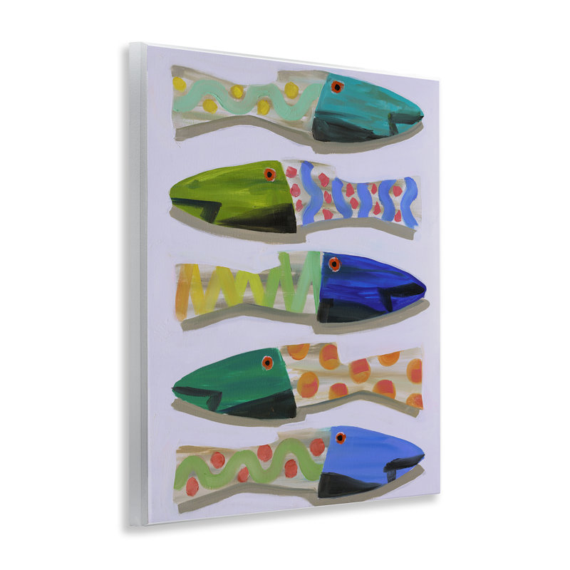 Wooden Fish Designs Wall Plaque Art by Jenny Westenhofer