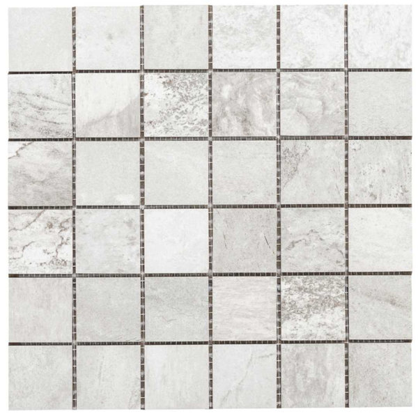 Wells Stone Slate 2" x 2" Matte Porcelain Mosaic Floor and Wall Tile
