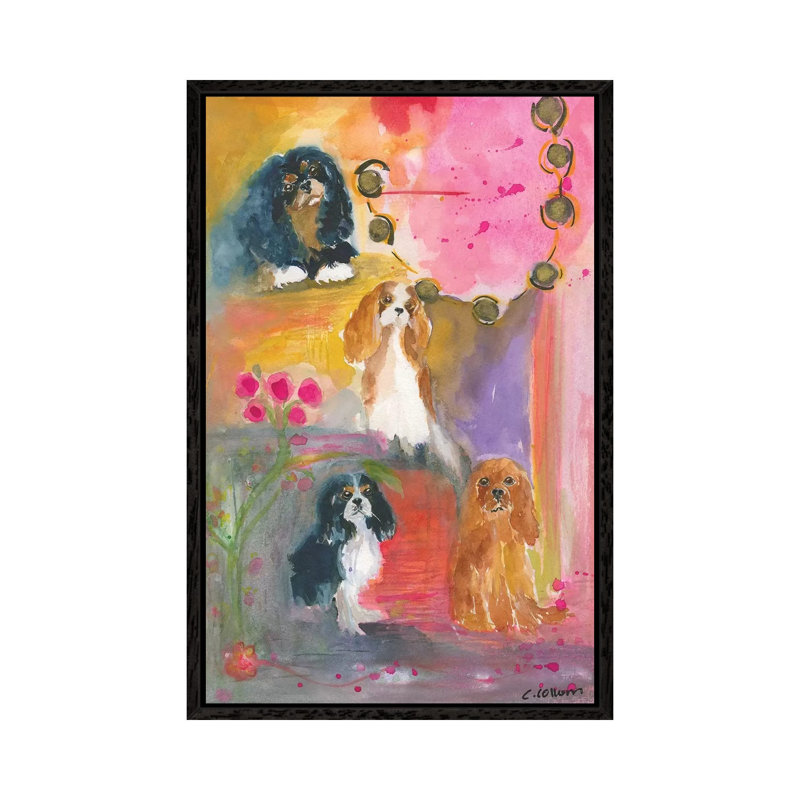 Always In The Middle by Connie Collum - Painting on Canvas, Black Framed, 101.6cm H x 66.04cm W x 3.81cm D