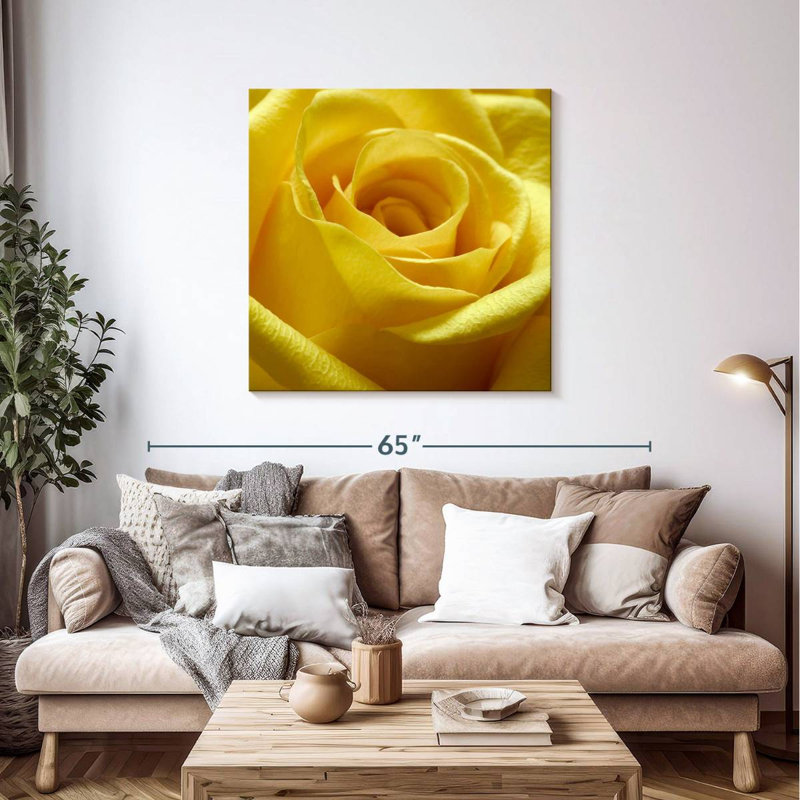 Harnek Yellow Rose, 39" H x 39" W