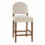 Tabouret de bar 26 po en bois d'hévéa gris clair et noyer, niveleur de sol réglable, siège spacieux pour îlot de cuisine (gris clair, ensemble de 2)-810233001
