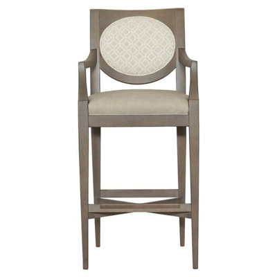 Rocco Upholstered Stool with Solid Wood Frame