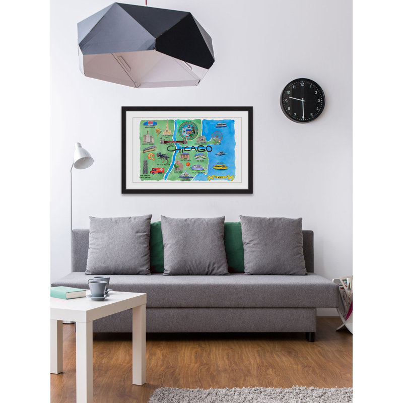 Rivers Of Chicago - Single Picture Frame Painting, 41cm H x 61cm W x 4cm D