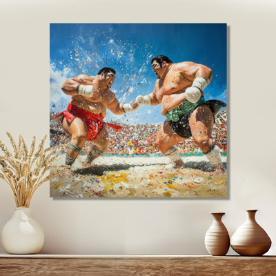 Sumo Wrestling Match Japon - décor en métal, impression industrielle