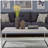 Light Oak and Chrome Coffee Table with Open Base