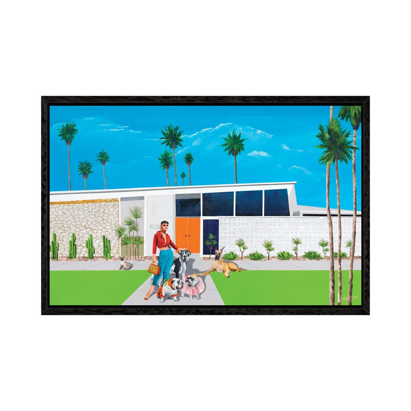 Connie 1 Piece Wall Art on Canvas, 66.04cm H x 101.6cm W x 3.81cm D, Black Framed