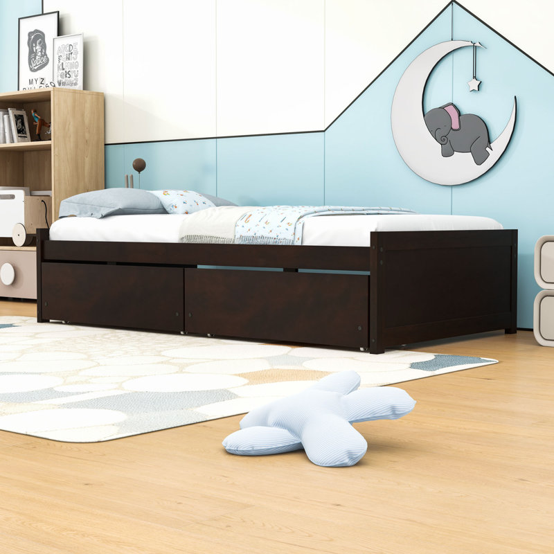 Lit plateforme simple avec 2 tiroirs