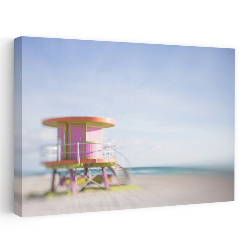 Art de bord de mer contemporain Life Guard Hut, H 16 po x l 24 po