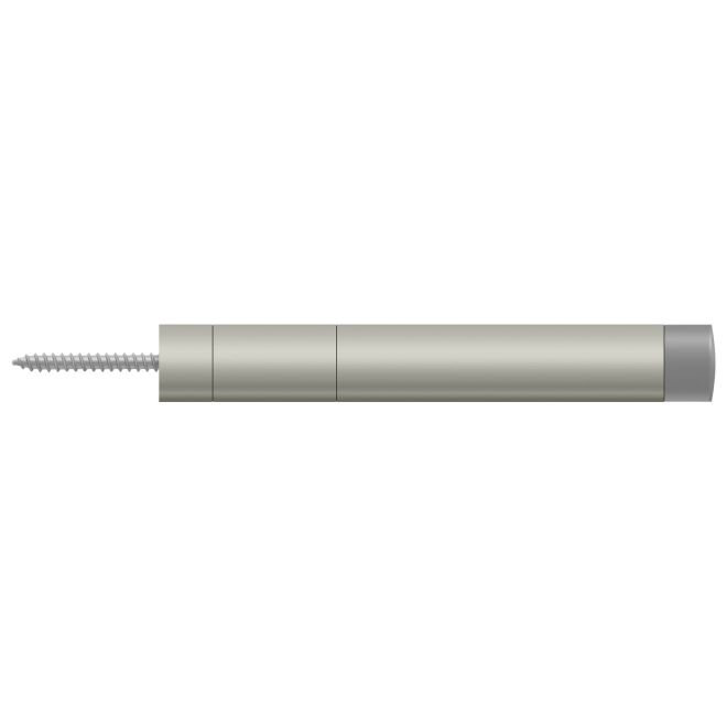 Solid Brass Baseboard Stop, Brushed Nickel