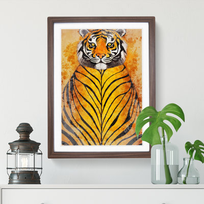 Tiger in Watercolour - Framed Print