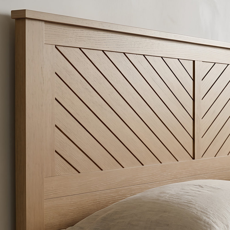 Chalco Solid Wood Headboard With Chamfer, King, Pine