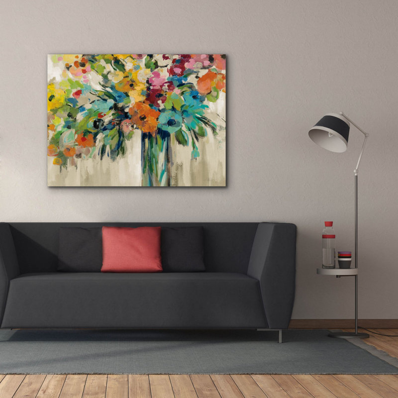 Toile épique «Cloud Of Flower Solid C» par Silvia Vassileva, 54 po x 40 po