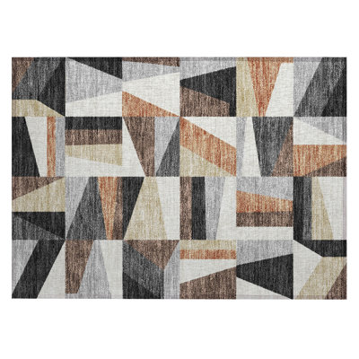 Machine Washable Indoor/Outdoor Chantille ACN2327 Geometric Rug