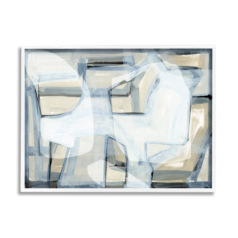 «Modern Layered Geometric Shapes Design», art mural texturé giclée par Cartissi_aq-408, H 24 po x l 30 po x P 1,5 po