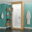 Porte de douche à charnière semi-sans cadre l 23,4 "x H 72" Lancer Series-49718875