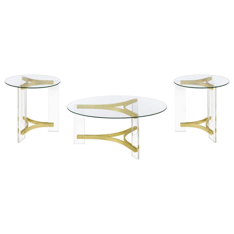 Ensemble de 3 tables basses et tables de bout Janessa