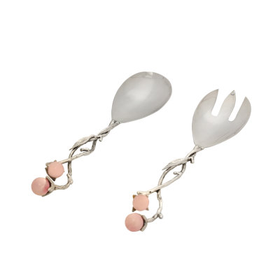 Service à salade rose Hyaline