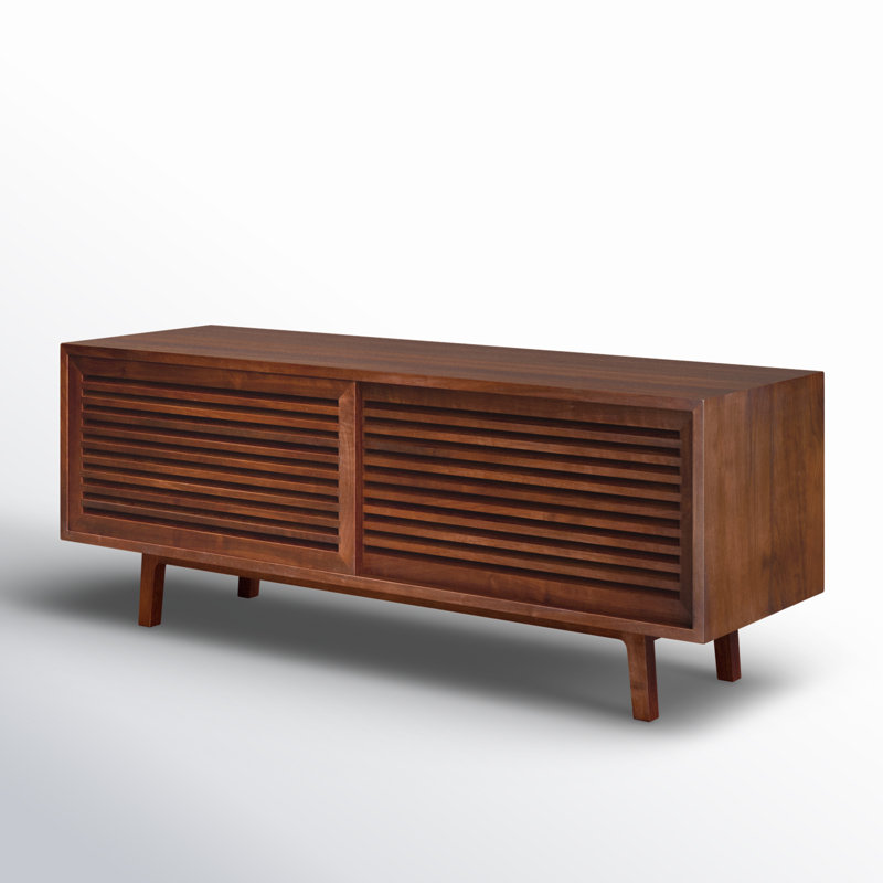 Gallery Solid Walnut Mid Century Modern TV Stand for TVs up to 60"