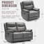 3 Seater Fabric Reclining Sofa
