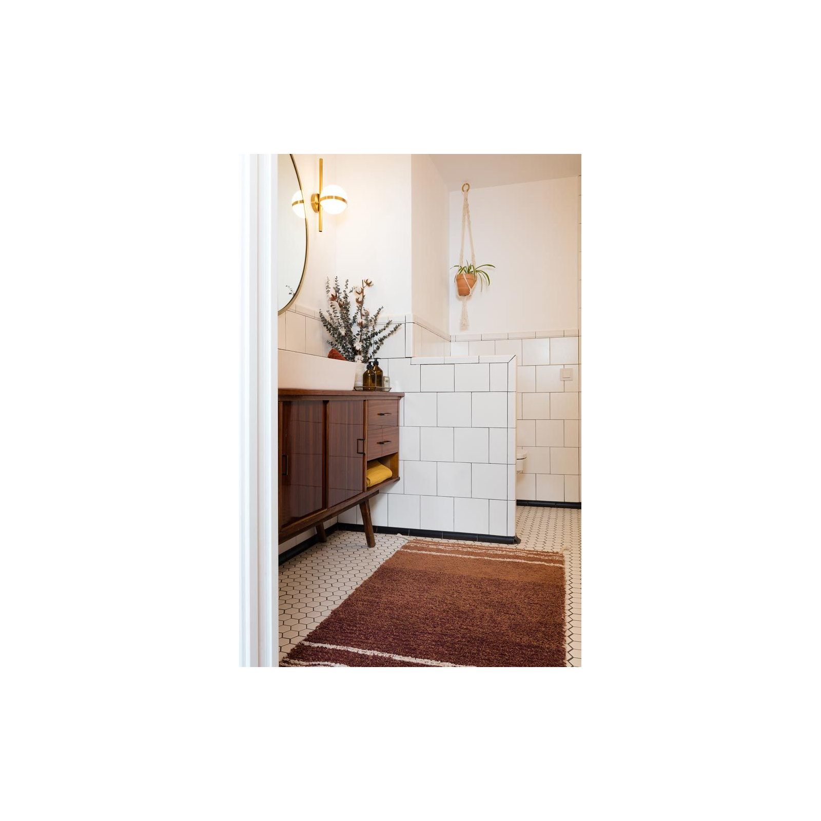 Reversible Washable Striped Area Rug, Rectangle 2'7" x 4'7"