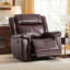 Fauteuil inclinable manuel en cuir véritable de 38,98 po de largeur 