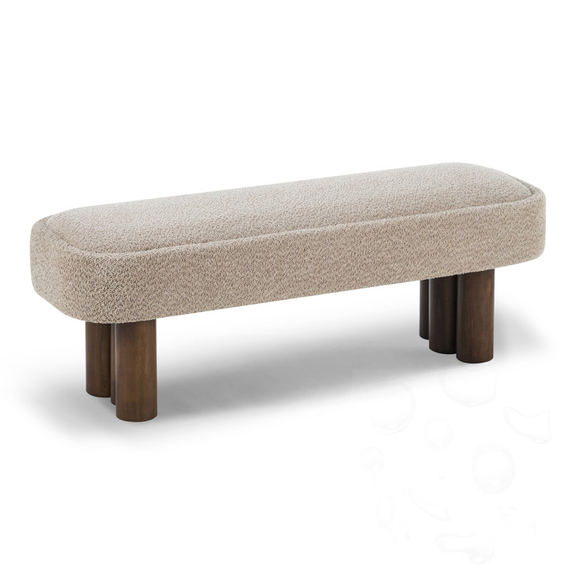 Upholstered Bench, Khaki