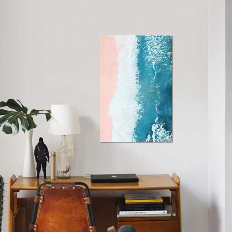 « seulement beachy », impression sur toile tendue, H 26 po x l 18 po x P 1,5 po, Toile tendue, Pas de tapis
