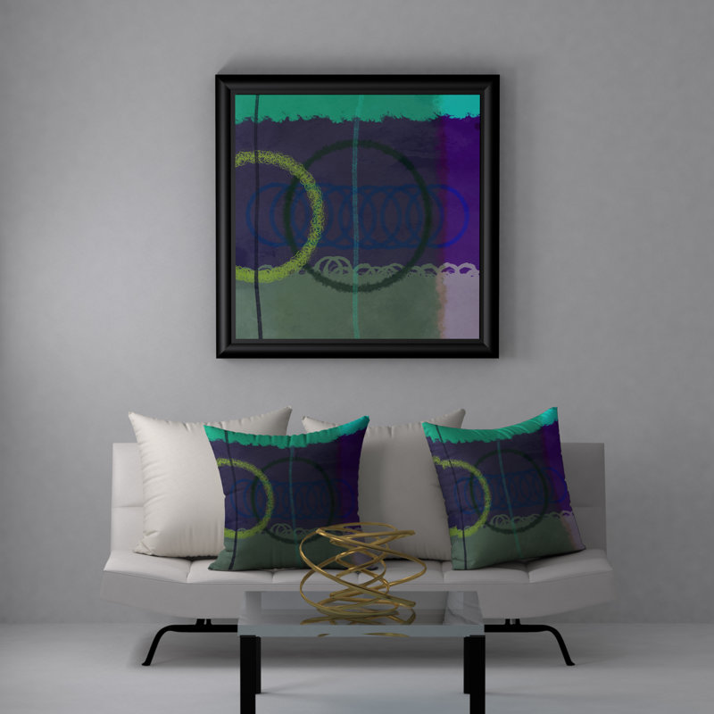 Abstract Reversible Throw Pillow, 20" H x 20" W