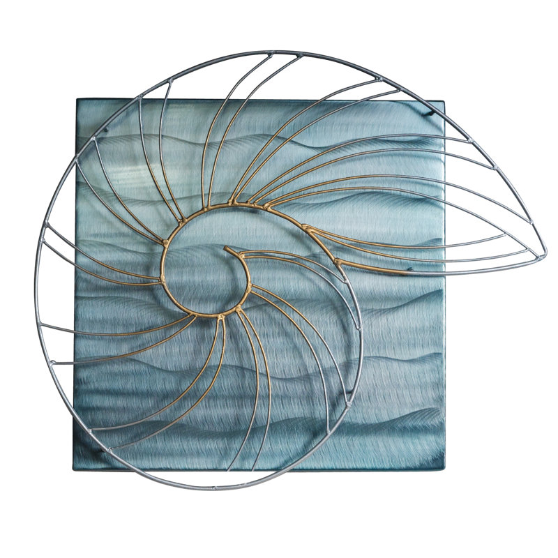 Handmade Coastal Abstract Wall Decor on Metal