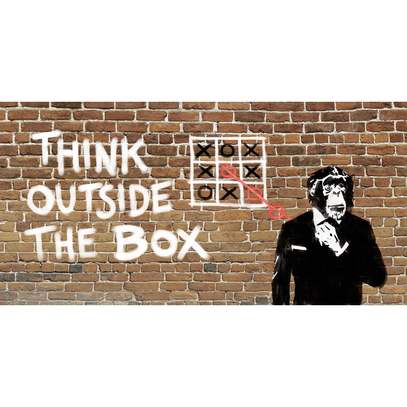 Think Outside Of The Box - Wrapped Canvas Print, 60cm H x 120cm W x 4cm D