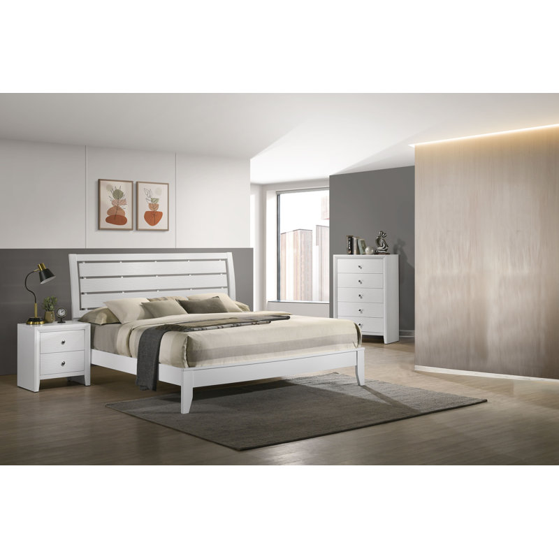Ensemble de chambre à coucher à panneaux Rodericus 4-2_Amitie, Très grand, Blanc