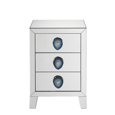 Lopes 3-Drawer Nightstand in Mirrored