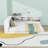 Queen Wooden Daybed with Light Strip, USB Ports and Shelves-1431506218