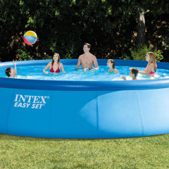 Intex: 16' x 48 Prism Frame: Chevron Premium Pool Set - Above Ground Pool  Set, 5061 Gallon Capacity, Hydro Aeration Technology, Includes Filter Pump,  Ground Cloth, Pool Cover & Ladder, Ages 6+ 