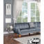 Ensemble de canapé modulaire en velours gris 2 pièces-747167165