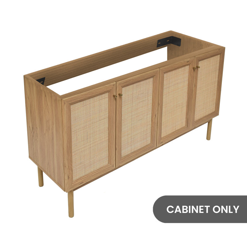Classe 60" Oak Double Freestanding Bathroom Vanity