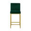 Tabouret à hauteur de comptoir moderne avec dossier plein et pieds robustes en fer, ensemble de 2 chaises de bar polyvalentes-421355963