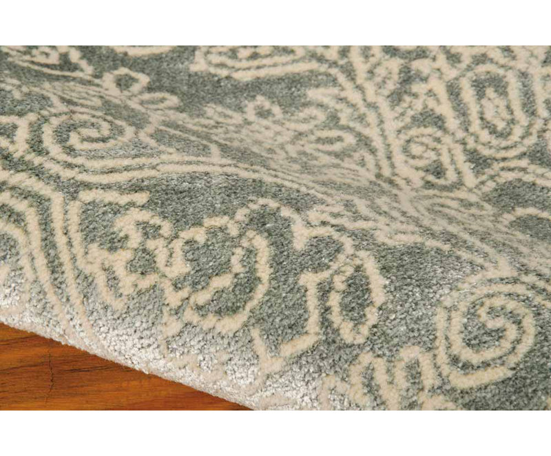 Platine Floral Area Rug in Marine/Beige, Rectangle 7'6" x 10'6"
