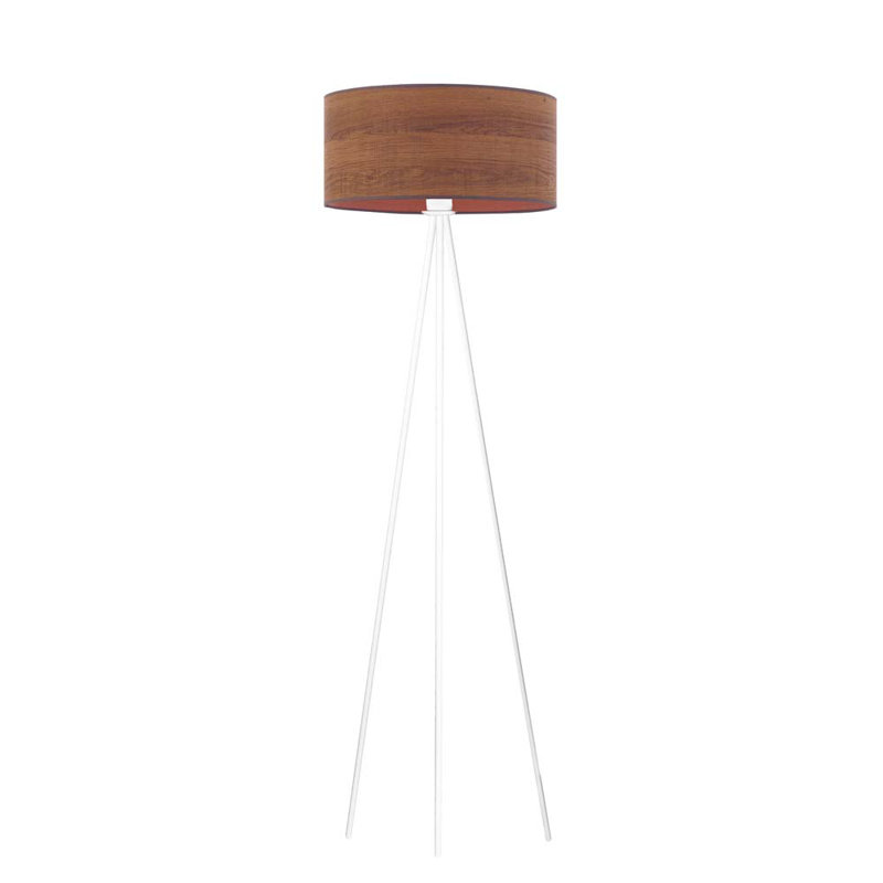 Chatham 157cm Tripod Floor Lamp, White, Dark Brown
