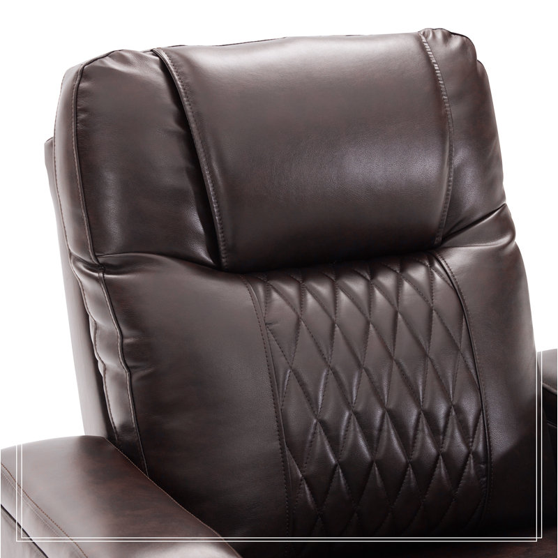 Comfortable Recliner Chair with USB Port and Hidden Storage for Relaxation, Brown