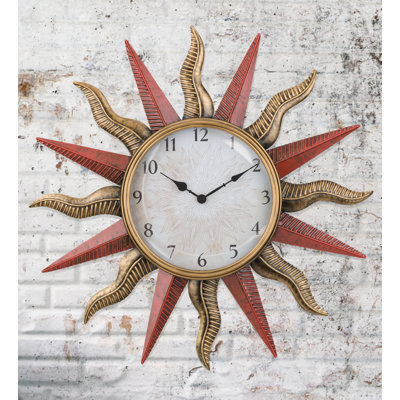 Horloge murale intérieure et extérieure en métal et en acrylique avec finition résistante aux intempéries et design artistique