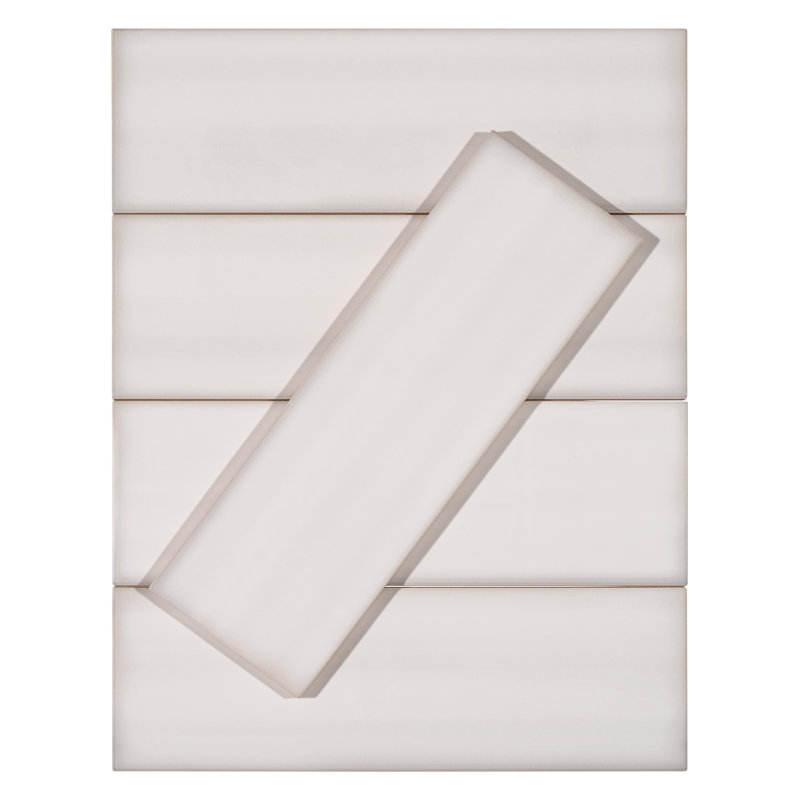 Soul 4-in. x 12-in. Subway Marble Look Satin Ceramic Wall Tile, Essence