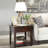 Malachi Walnut Finish End Table